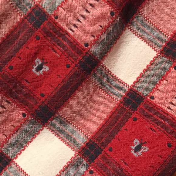 Penmans sz XL vintage button down red ivory grey great quality heavy 100% cotton - Picture 5 of 6